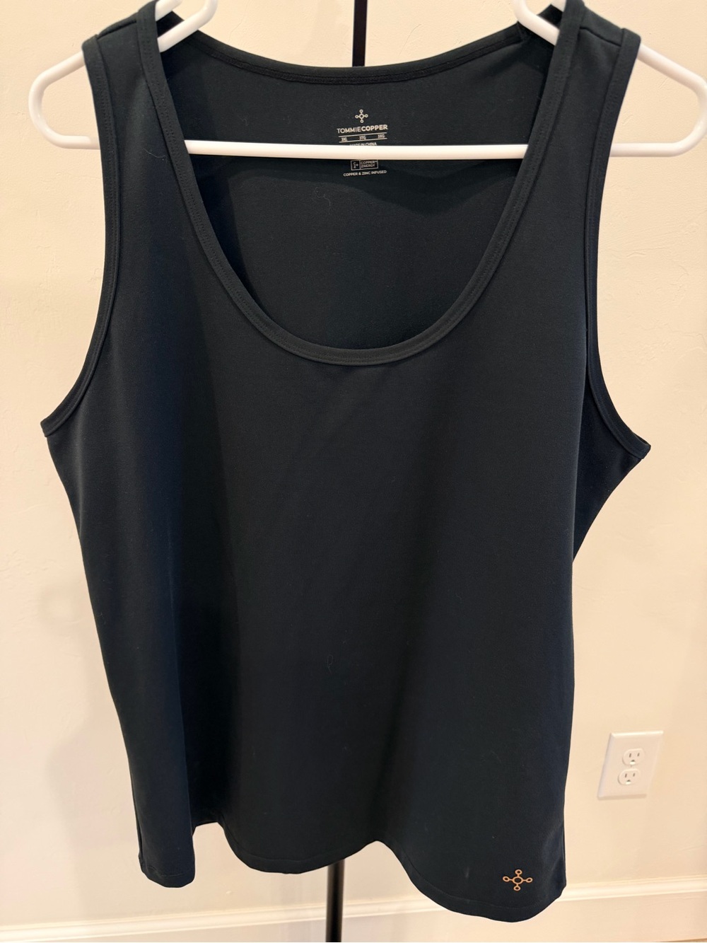 Tommie Copper Black Performance Tank Top 3x